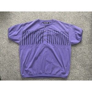 Vintage 90s Street Scenes Henley Shirt Women’s 2XLT Purple Button Neck